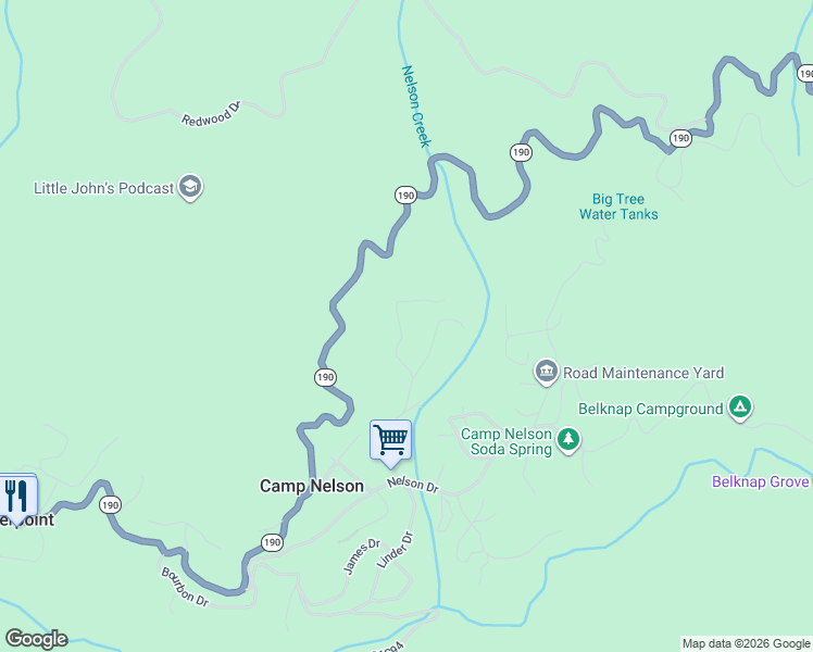 map of restaurants, bars, coffee shops, grocery stores, and more near 585 Linder Drive in Springville