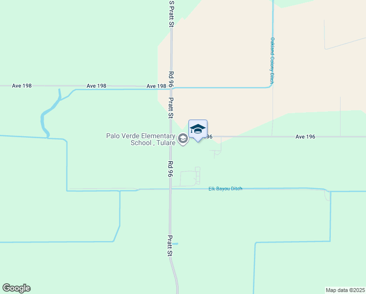 map of restaurants, bars, coffee shops, grocery stores, and more near 9637 Avenue 196 in Tulare