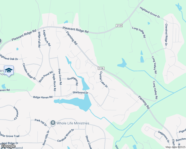 map of restaurants, bars, coffee shops, grocery stores, and more near 4704 Andorra Court in Greensboro