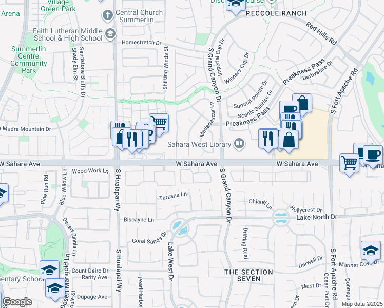 map of restaurants, bars, coffee shops, grocery stores, and more near 2316 Loggerhead Road in Las Vegas