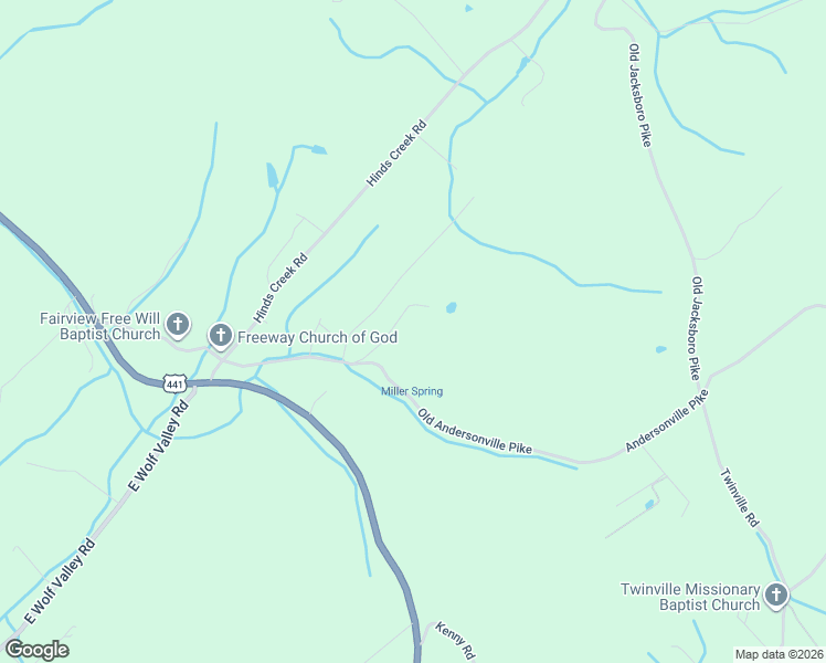 map of restaurants, bars, coffee shops, grocery stores, and more near 169 Old Andersonville Pike in Heiskell