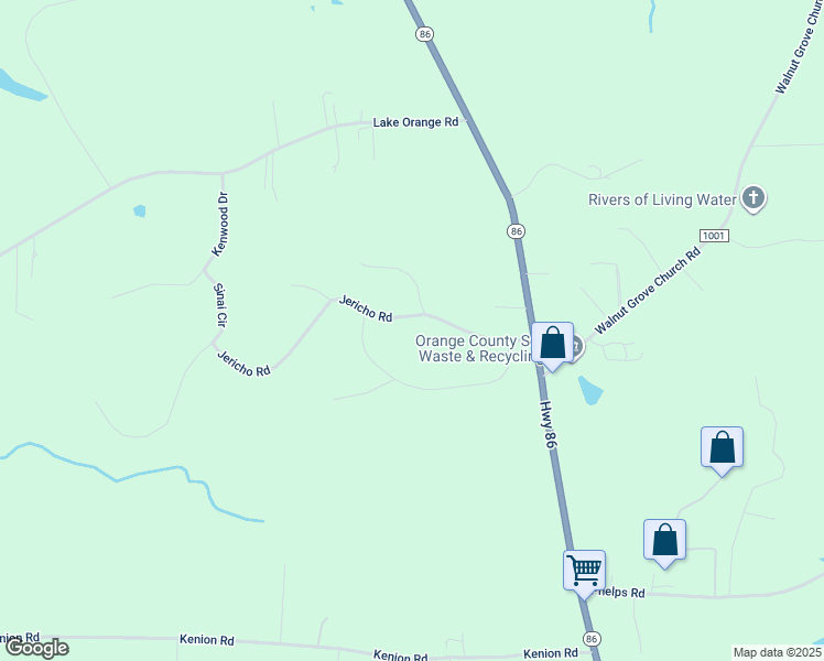 map of restaurants, bars, coffee shops, grocery stores, and more near 304 Jericho Road in Hillsborough