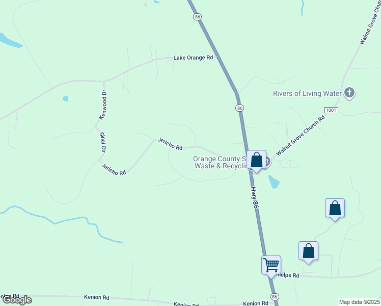 map of restaurants, bars, coffee shops, grocery stores, and more near 304 Jericho Road in Hillsborough