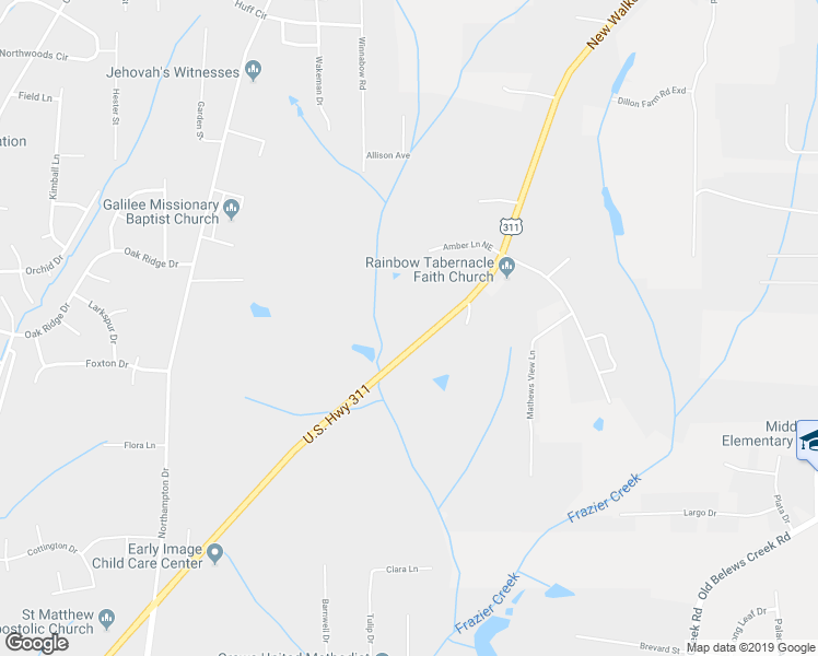 map of restaurants, bars, coffee shops, grocery stores, and more near 4000 New Walkertown Road in Winston-Salem