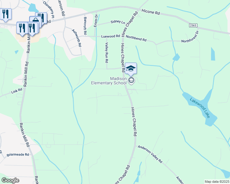 map of restaurants, bars, coffee shops, grocery stores, and more near 4709 Laforesta Drive in McLeansville