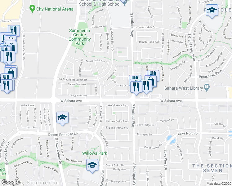 map of restaurants, bars, coffee shops, grocery stores, and more near 2442 Toms River Street in Las Vegas