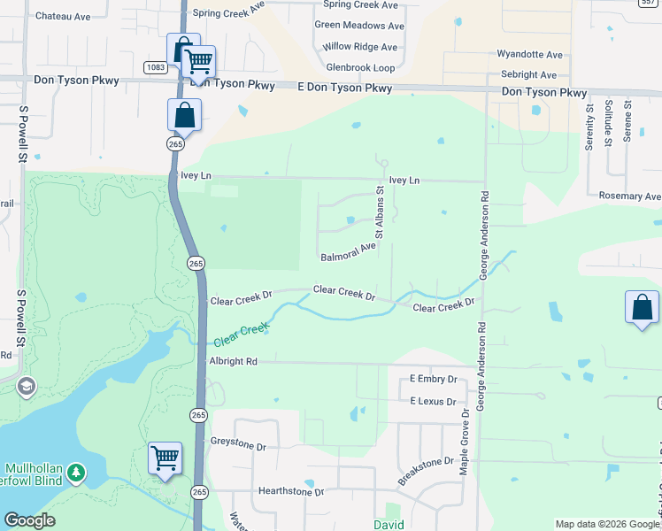 map of restaurants, bars, coffee shops, grocery stores, and more near 1837 Balmoral Avenue in Springdale