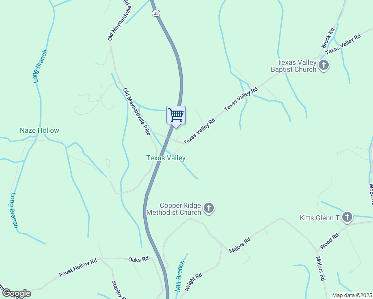 map of restaurants, bars, coffee shops, grocery stores, and more near 6714 Texas Valley Road in Knoxville