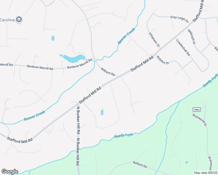 map of restaurants, bars, coffee shops, grocery stores, and more near 8305 Stafford Mill Road in Oak Ridge