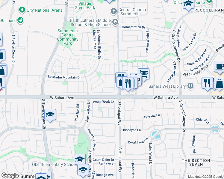 map of restaurants, bars, coffee shops, grocery stores, and more near 10245 Jersey Shore Avenue in Las Vegas