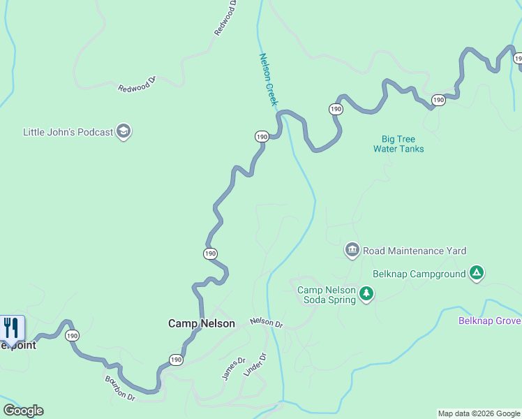 map of restaurants, bars, coffee shops, grocery stores, and more near 707 Loop Dr in Springville