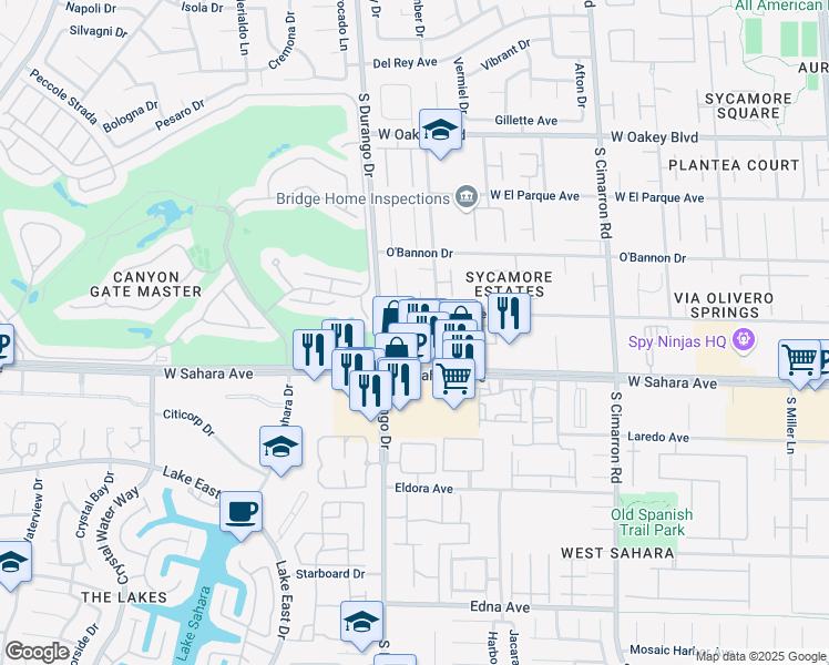 map of restaurants, bars, coffee shops, grocery stores, and more near in Las Vegas