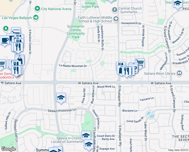 map of restaurants, bars, coffee shops, grocery stores, and more near 2387 Brunswick Bay Street in Las Vegas