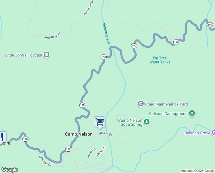 map of restaurants, bars, coffee shops, grocery stores, and more near 707 Loop Drive in Springville