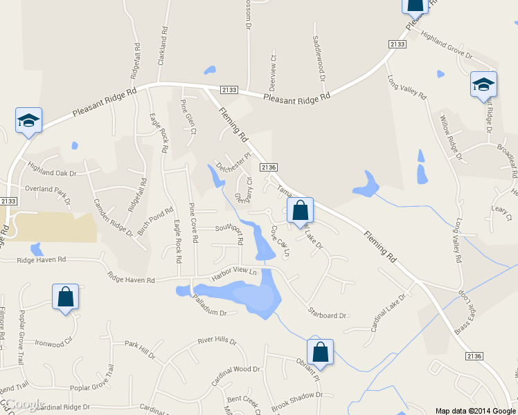 map of restaurants, bars, coffee shops, grocery stores, and more near 4501 Tamaron Drive in Greensboro
