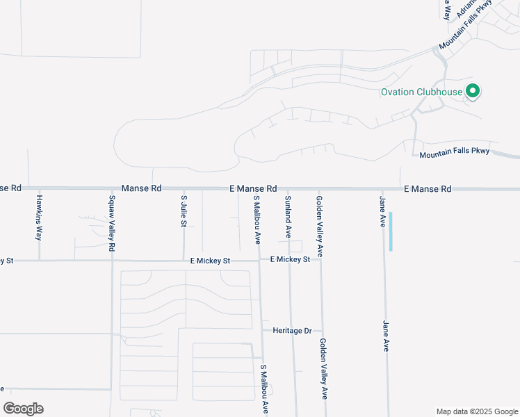 map of restaurants, bars, coffee shops, grocery stores, and more near 5111 South Malibou Avenue in Pahrump