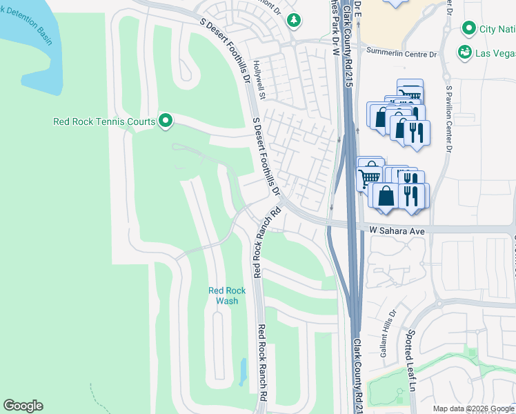 map of restaurants, bars, coffee shops, grocery stores, and more near 11405 Sandstone Ridge Drive in Las Vegas