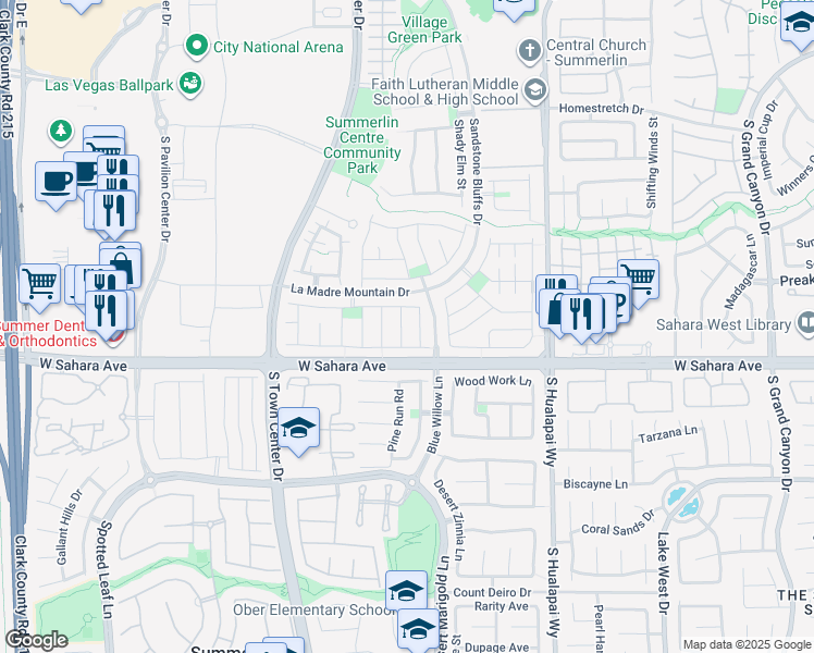 map of restaurants, bars, coffee shops, grocery stores, and more near 2408 Carnegie Hall Street in Las Vegas