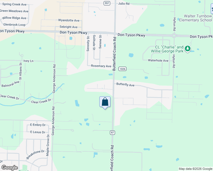map of restaurants, bars, coffee shops, grocery stores, and more near 4356 Beacon Court in Springdale