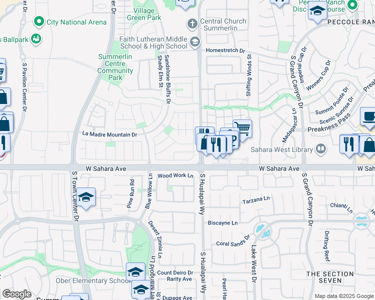 map of restaurants, bars, coffee shops, grocery stores, and more near 10252 Jersey Shore Avenue in Las Vegas