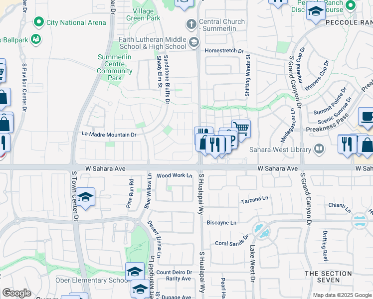 map of restaurants, bars, coffee shops, grocery stores, and more near 10252 Jersey Shore Avenue in Las Vegas