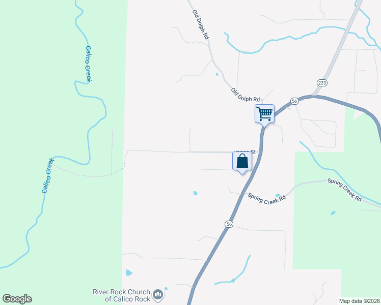 map of restaurants, bars, coffee shops, grocery stores, and more near 118 Jones Street in Calico Rock