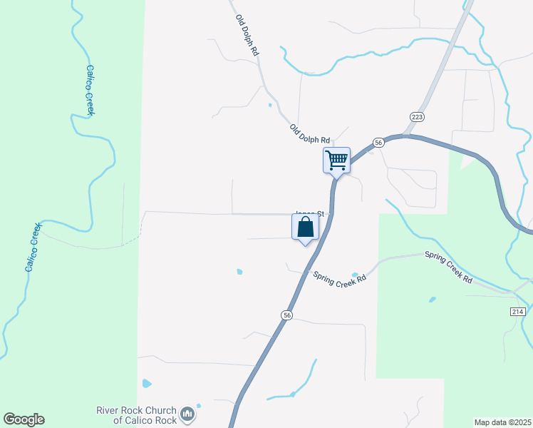 map of restaurants, bars, coffee shops, grocery stores, and more near 118 Jones Street in Calico Rock