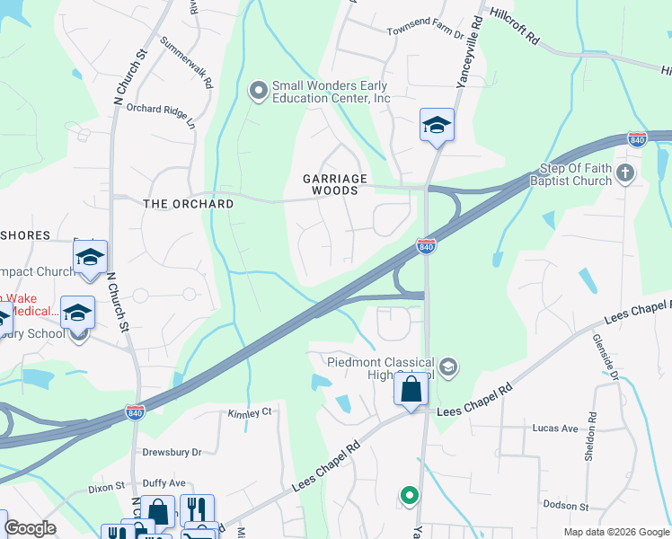map of restaurants, bars, coffee shops, grocery stores, and more near 4802 Mystic Oak Drive in Browns Summit