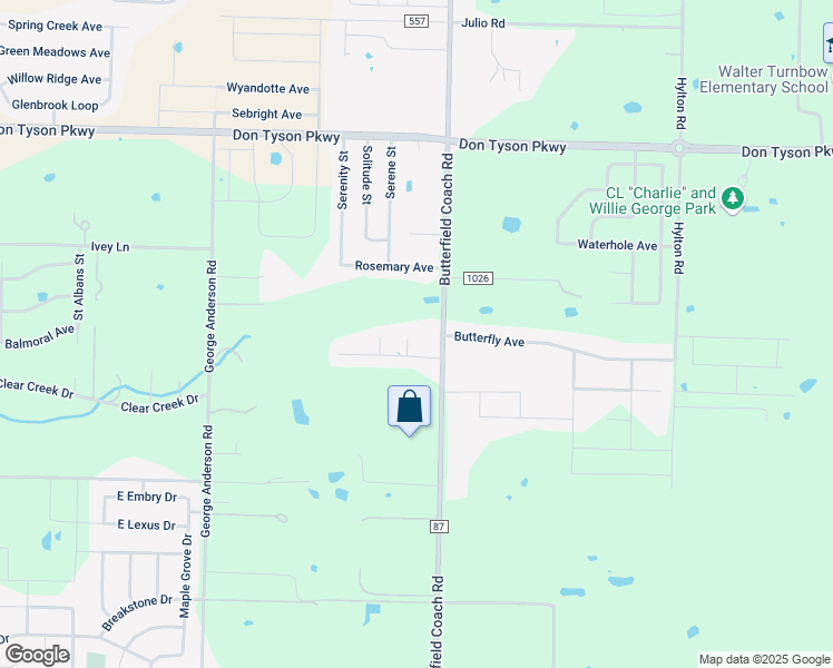 map of restaurants, bars, coffee shops, grocery stores, and more near 4339 Beacon Court in Springdale