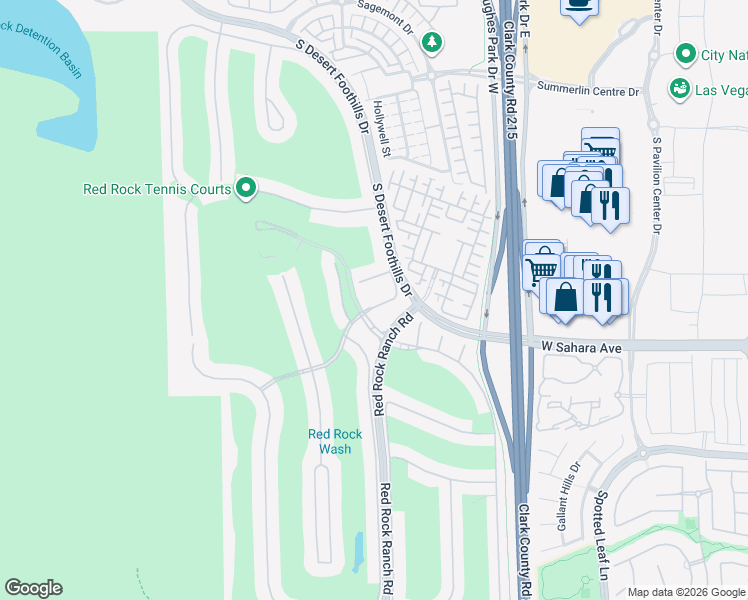 map of restaurants, bars, coffee shops, grocery stores, and more near 11405 Sandstone Ridge Drive in Las Vegas