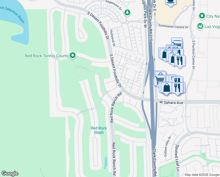 map of restaurants, bars, coffee shops, grocery stores, and more near 11405 Sandstone Ridge Drive in Las Vegas