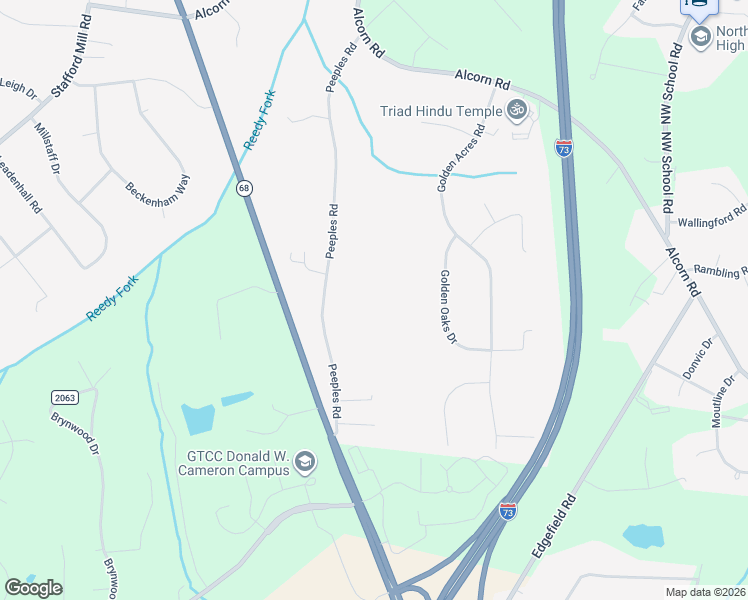 map of restaurants, bars, coffee shops, grocery stores, and more near 4522 Peeples Road in Oak Ridge