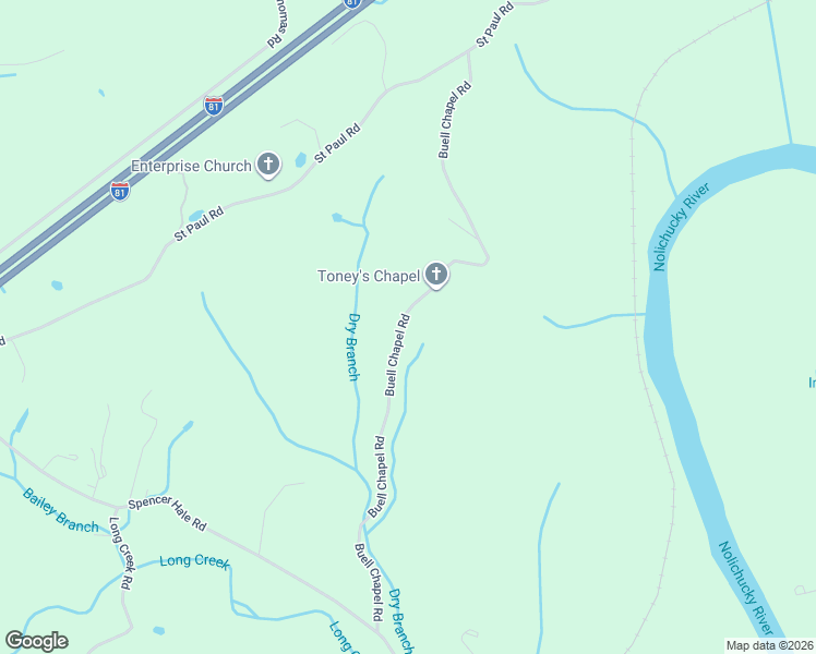 map of restaurants, bars, coffee shops, grocery stores, and more near 5157 Buell Chapel Road in Morristown