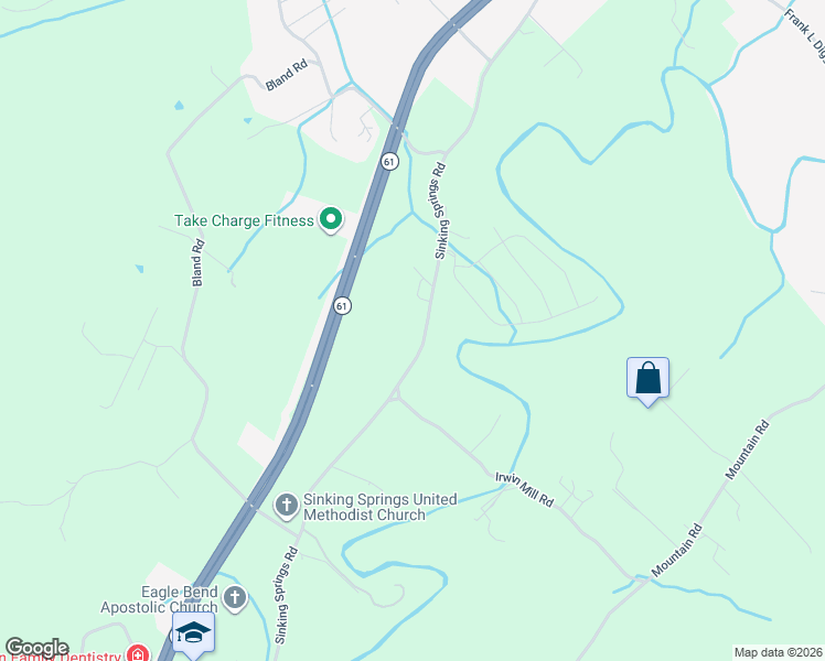 map of restaurants, bars, coffee shops, grocery stores, and more near 641 Sinking Springs Road in Clinton