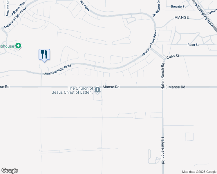 map of restaurants, bars, coffee shops, grocery stores, and more near 5520 East Manse Road in Pahrump