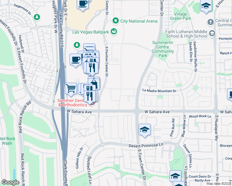 map of restaurants, bars, coffee shops, grocery stores, and more near 2255 South Spruce Goose Street in Las Vegas