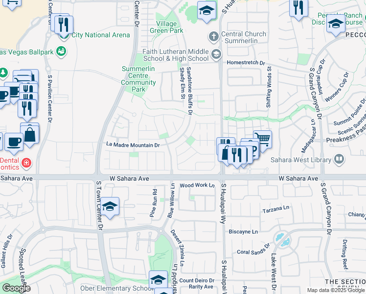 map of restaurants, bars, coffee shops, grocery stores, and more near 2270 Cookman Lane in Las Vegas
