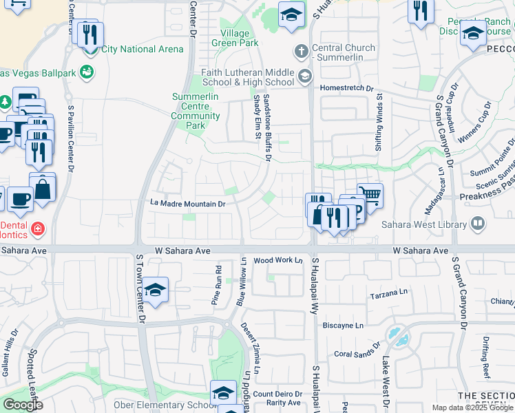 map of restaurants, bars, coffee shops, grocery stores, and more near 2270 Cookman Lane in Las Vegas