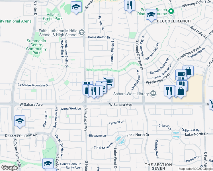 map of restaurants, bars, coffee shops, grocery stores, and more near 2153 Jade Creek Street in Las Vegas