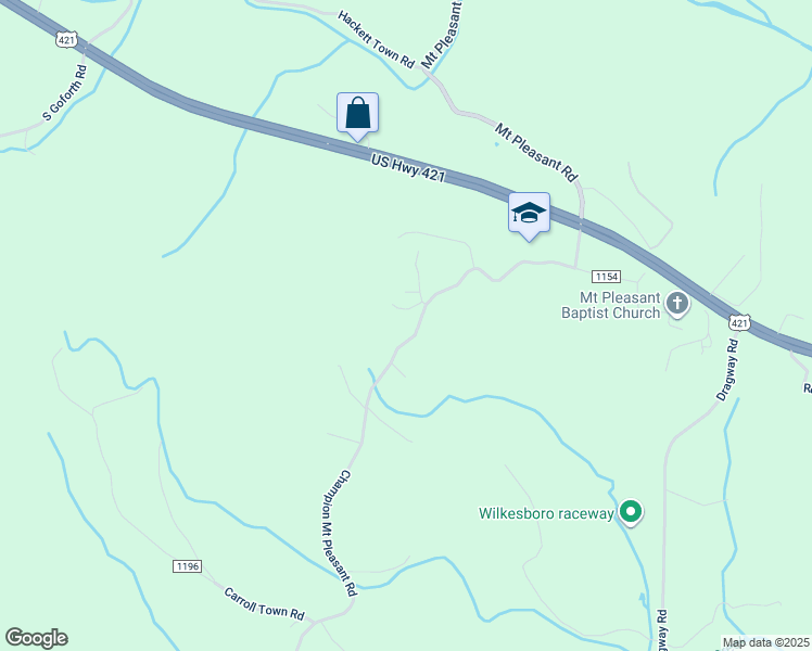 map of restaurants, bars, coffee shops, grocery stores, and more near 870 Champion Mount Pleasant Road in Ferguson