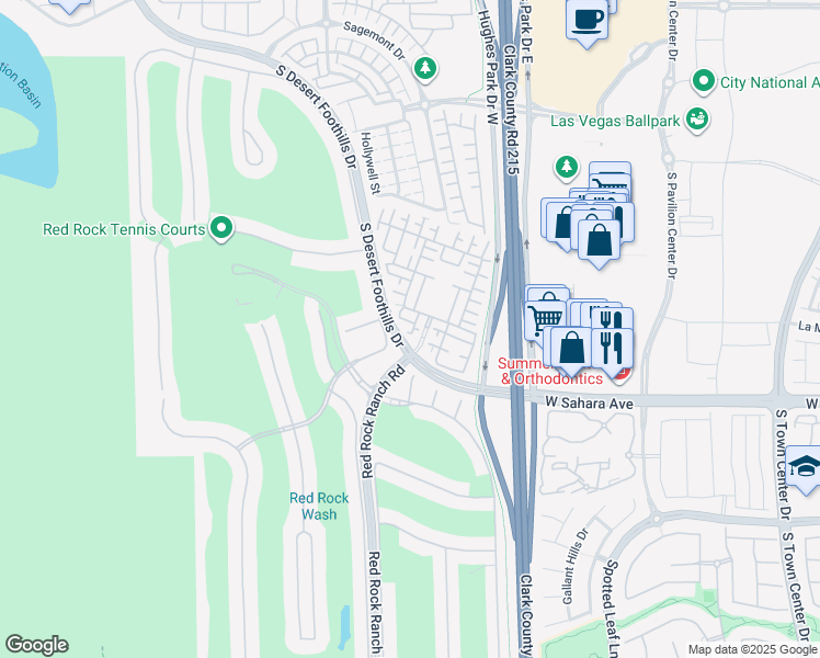 map of restaurants, bars, coffee shops, grocery stores, and more near 11365 Merado Peak Drive in Las Vegas