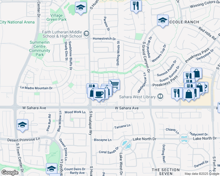 map of restaurants, bars, coffee shops, grocery stores, and more near 2152 Quarry Ridge Street in Las Vegas