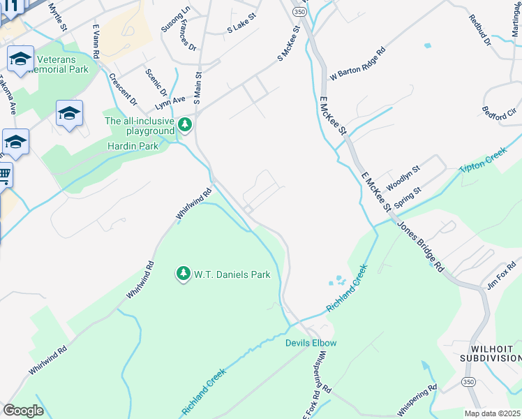 map of restaurants, bars, coffee shops, grocery stores, and more near 112 Southridge Drive in Greeneville