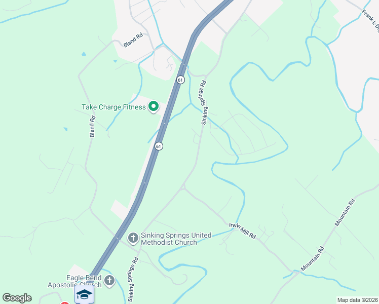 map of restaurants, bars, coffee shops, grocery stores, and more near 641 Sinking Springs Road in Clinton