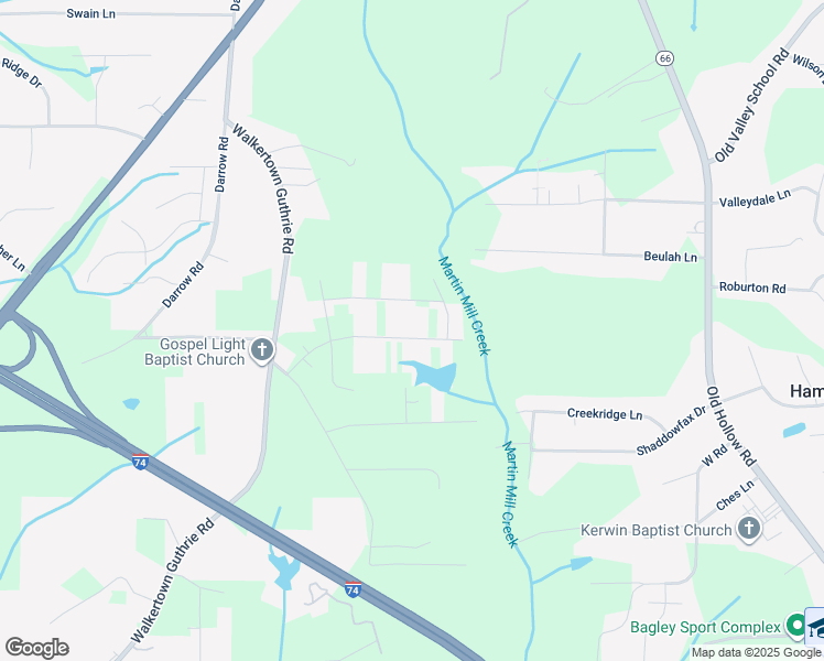 map of restaurants, bars, coffee shops, grocery stores, and more near 4647 Kings Gate Drive in Winston-Salem