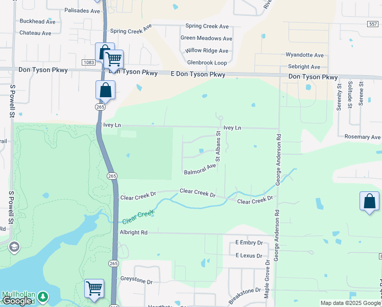 map of restaurants, bars, coffee shops, grocery stores, and more near 1846 Cherborg Avenue in Springdale