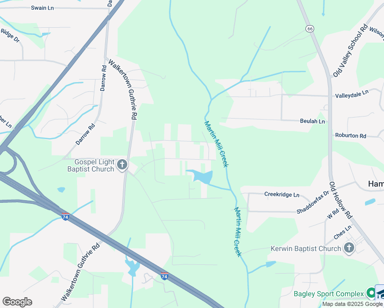 map of restaurants, bars, coffee shops, grocery stores, and more near 4647 Kings Gate Drive in Winston-Salem