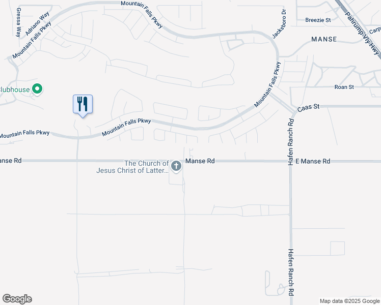 map of restaurants, bars, coffee shops, grocery stores, and more near 5520 East Manse Road in Pahrump
