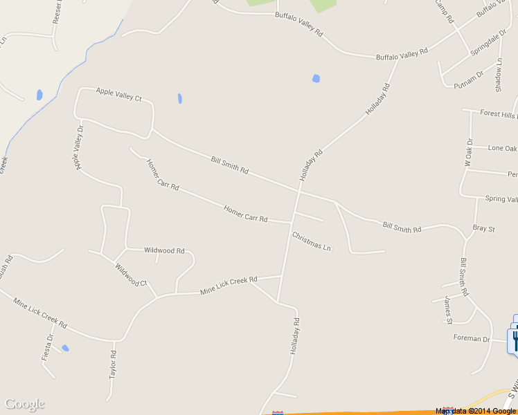 map of restaurants, bars, coffee shops, grocery stores, and more near 1165 Homer Carr Road in Cookeville