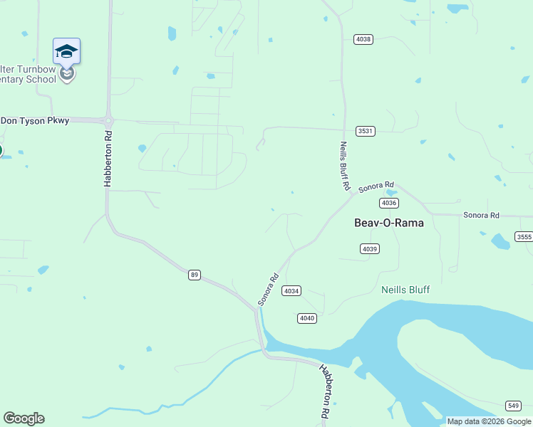 map of restaurants, bars, coffee shops, grocery stores, and more near 19029 Sonora Road in Springdale